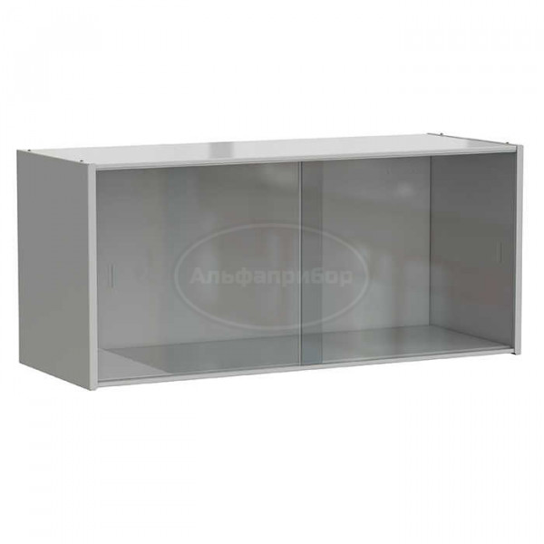 Полка книжная настенная 900x340x400 мм, серый металл