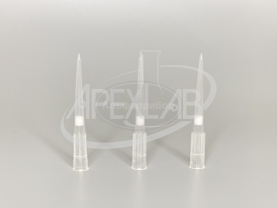 Наконечники для дозаторов с фильтром (без ДНКаз, РНКаз) 20 мкл бесцветные (1000 шт.)