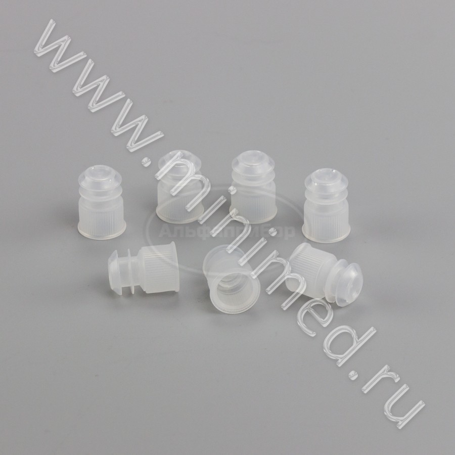 Пробка для пробирок 13 мм, п/эт, нейтральная, упаковка 1000шт, ТУ 9464-015-29508133-2014, МиниМед