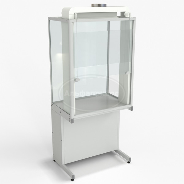 Шкаф демонстрационный напольный, евронога 950х650х2245 мм, раб. поверхность - Labgrade-лайт
