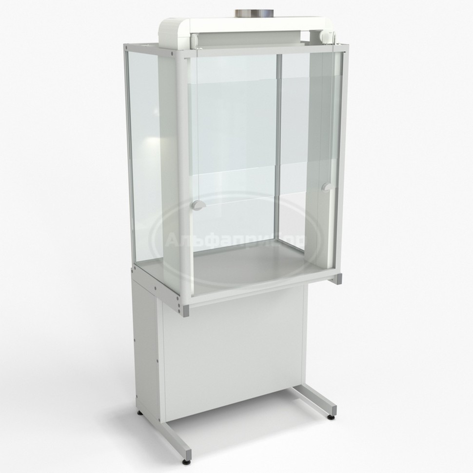 Шкаф демонстрационный напольный, евронога 950х650х2245 мм, раб. поверхность - Labgrade-лайт