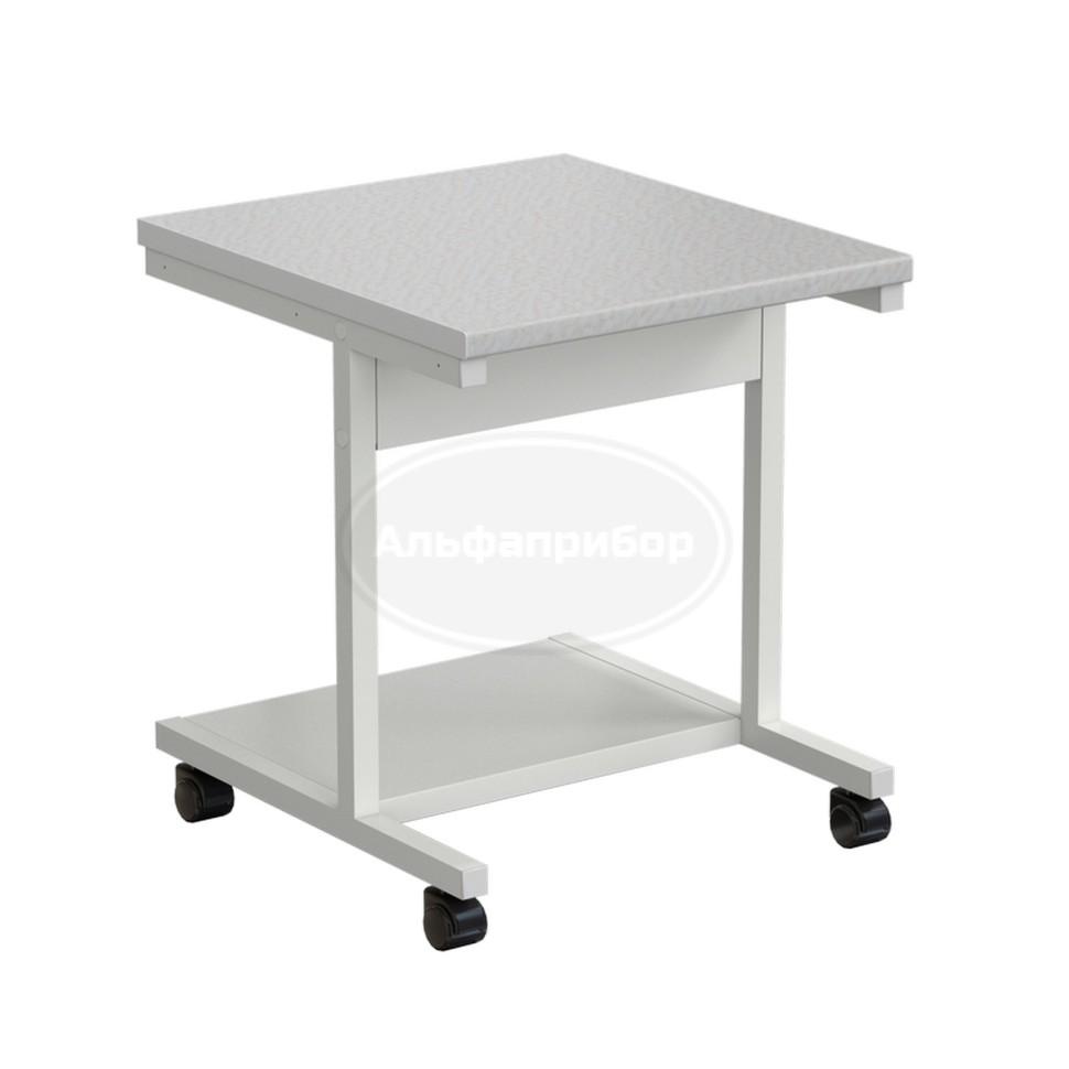 Стол подкатной 600x550x640 мм, раб. поверхность - белый ламинат