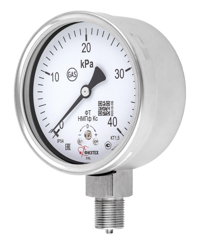 Тягонапоромеры, напоромеры коррозионностойкие ТНМПф Кс, НМПф Кс d.100