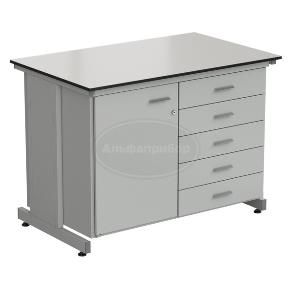 Тумба комбинированная 1 дверь (левая) + 5 ящиков 1200х750х900 мм, Labgrade