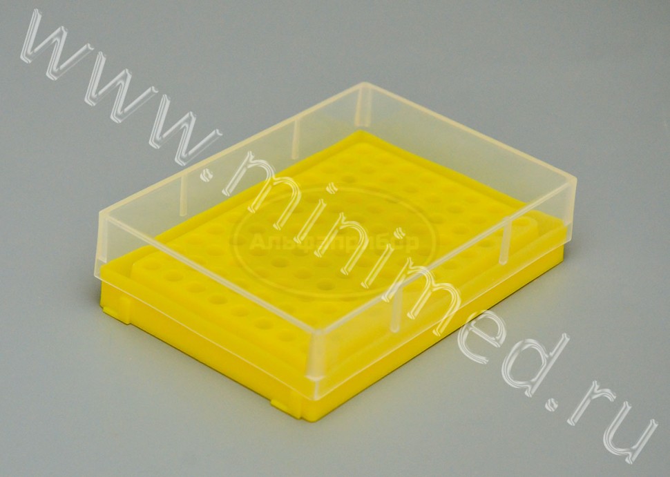 Штатив-бокс для центрифужных пробирок 0,2мл, 96 гнезд, п/п, упаковка 1/50шт