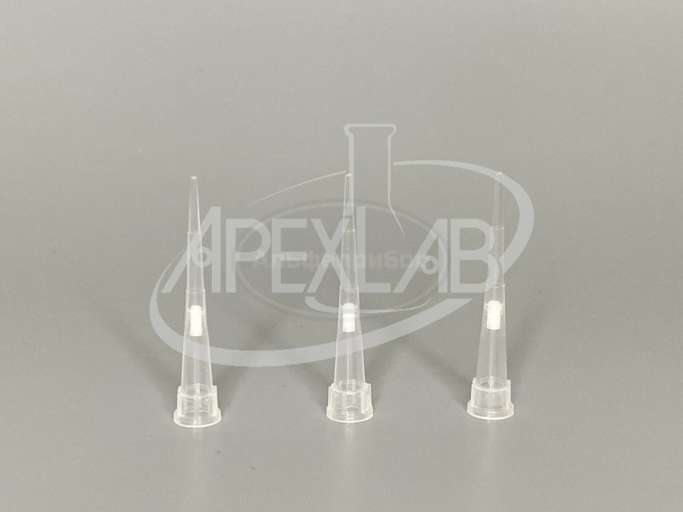 Наконечники для дозаторов с фильтром (без ДНКаз, РНКаз) 0,5-10 мкл бесцветные (1000 шт.)