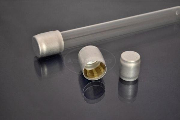 Колпачок алюминиевый, вентилируемый, с зажимной пружиной, КП 16 мм