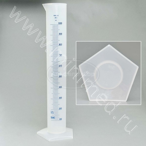 Цилиндр 1000мл с делениями высокий, п/п, Kartell, упаковка 1/6шт