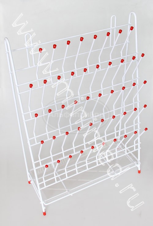 Панель для сушки лабораторной посуды, метал., 48 предметов, упаковка 1/5шт
