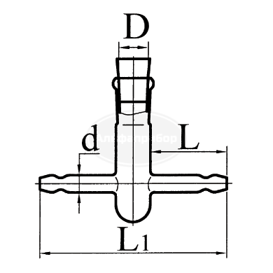 Тройник с пробкой, эскиз 2-479