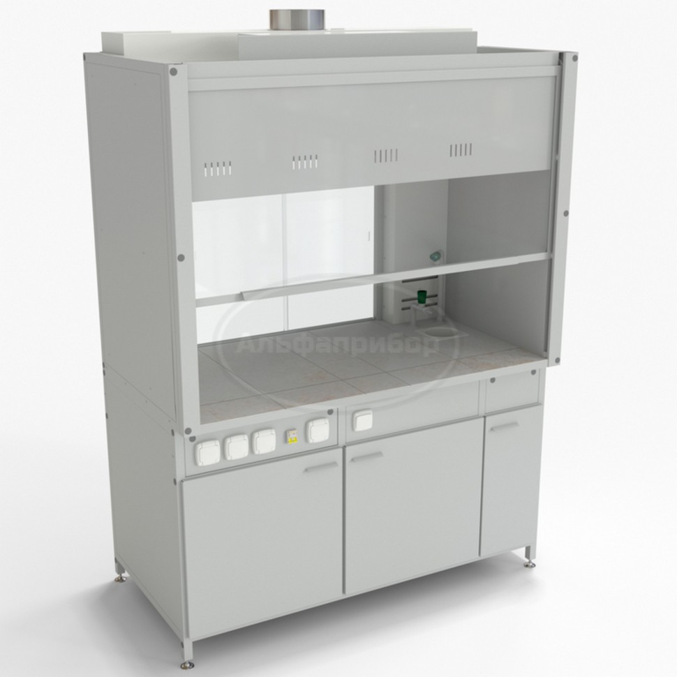 Шкаф демонстрационный специализированный, с электрикой 1500х800х2140 мм, раб. поверхность - керамика