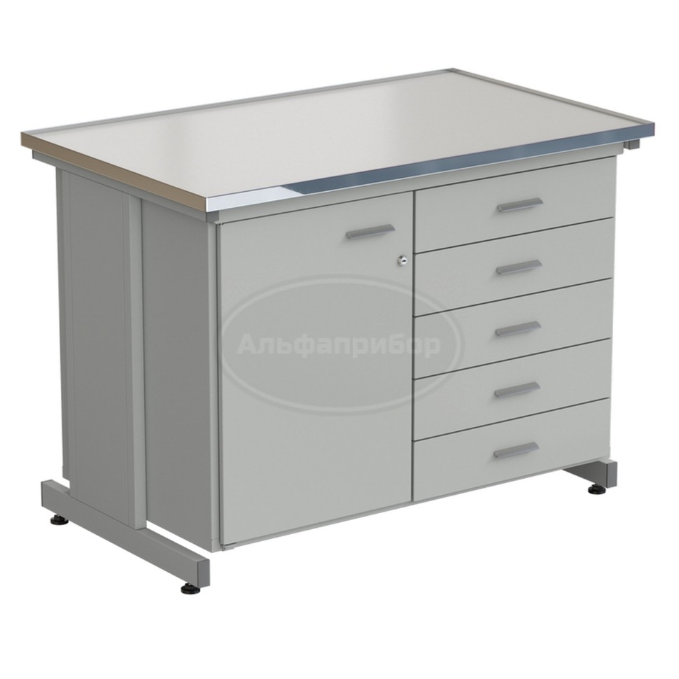 Тумба комбинированная 1 дверь (левая) + 5 ящиков 1212х750х900 мм, Labgrade-лайт