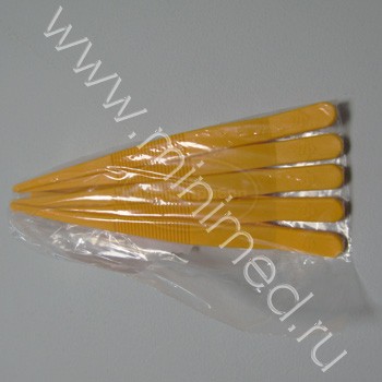 Пинцет длина 14,5 см,ПОМ, желтый, Kartell, упаковка 5/100шт