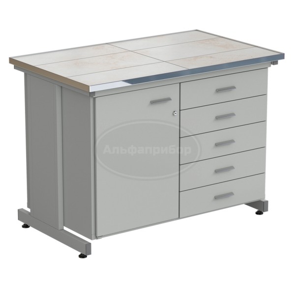 Тумба комбинированная 1 дверь (левая) + 5 ящиков 1212х750х900 мм, керамика