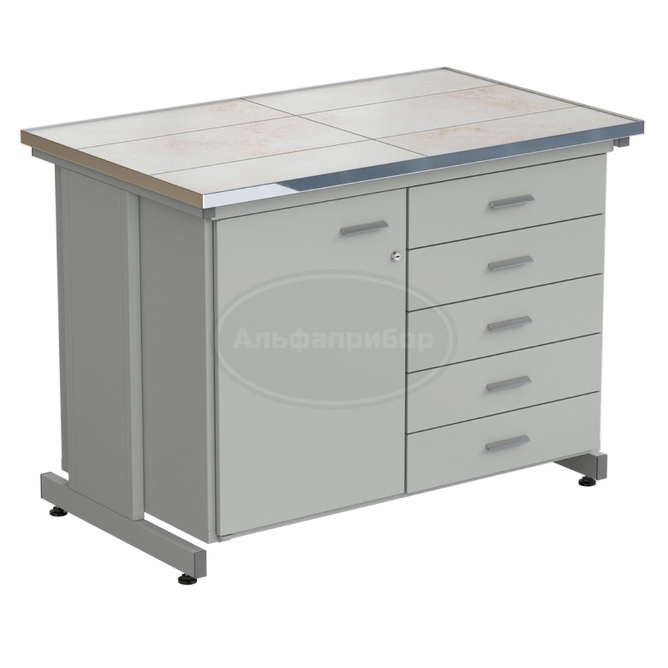 Тумба комбинированная 1 дверь (левая) + 5 ящиков 1212х750х900 мм, керамика