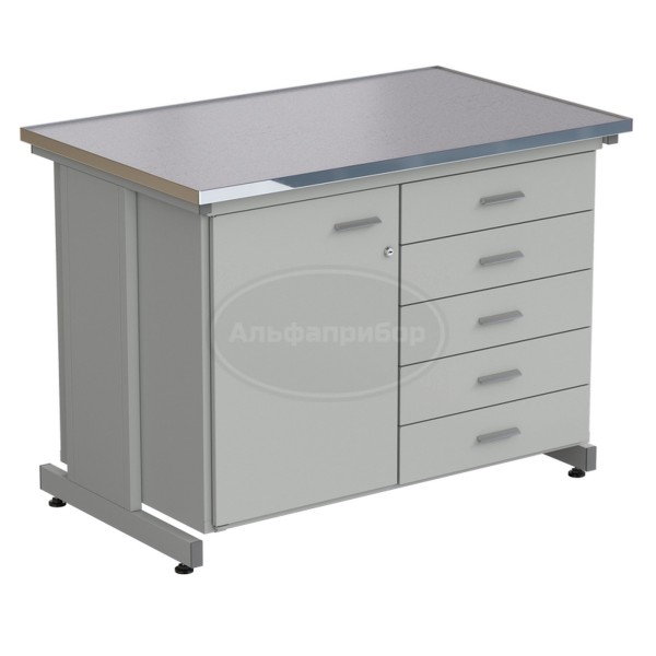Тумба комбинированная 1 дверь (левая) + 5 ящиков 1212х750х900 мм, монолитный керамогранит
