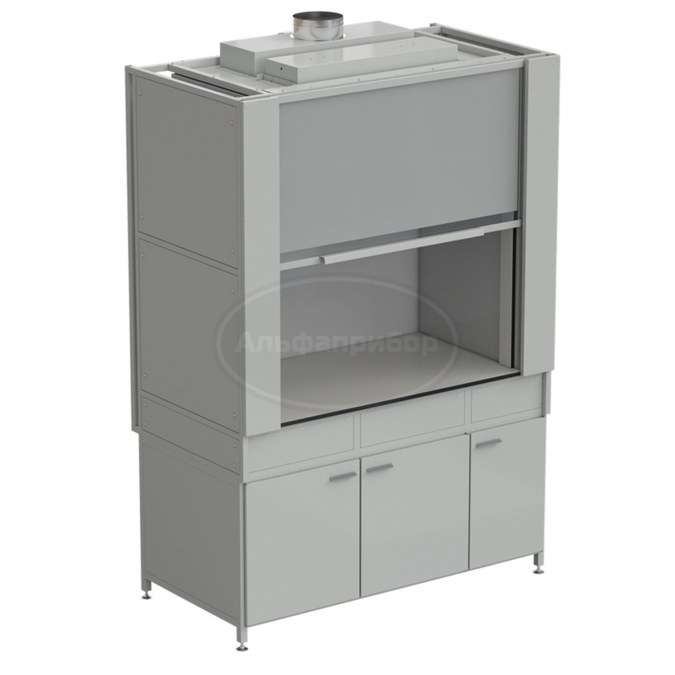 Шкаф вытяжной с коконом из стеклопластика без воды с ВЗБ светильником 1500х820х2240 мм, раб. поверхность - Labgrade