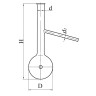 Колба КРН-125 d20 Энглера ТС ГОСТ 25336-82