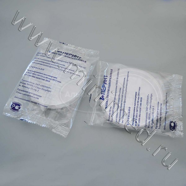 Чашка Петри одноразовая ЧБН1-В-14×90 ПС ИУ СТЕРИЛЬНО, Перинт, индивидуальная упаковка /кор. 350шт