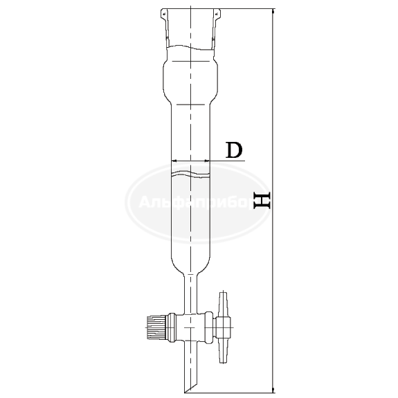 Колонка хроматографическая, эскиз 2-912-05