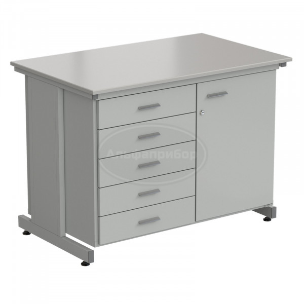 Тумба комбинированная 1 дверь (правая) + 5 ящиков 1200х750х900 мм, Durcon