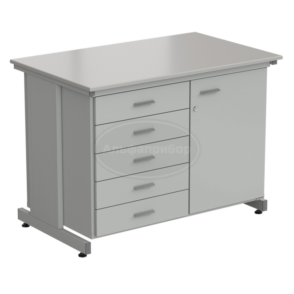 Тумба комбинированная 1 дверь (правая) + 5 ящиков 1200х750х900 мм, Durcon