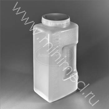 Контейнер для отбора, транспортировки и хранения биологических материалов 2 л, с делениями нейтральный цвет,п/эт, Aptaca