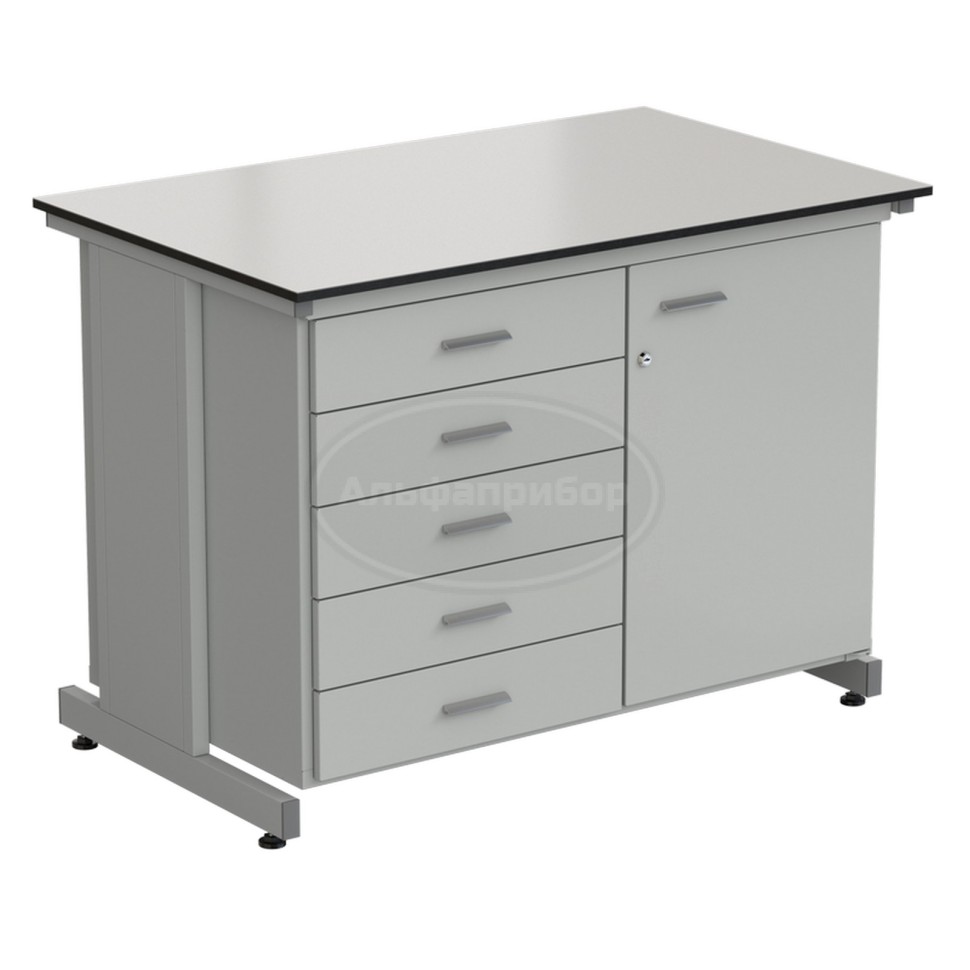 Тумба комбинированная 1 дверь (правая) + 5 ящиков 1200х750х900 мм, Labgrade