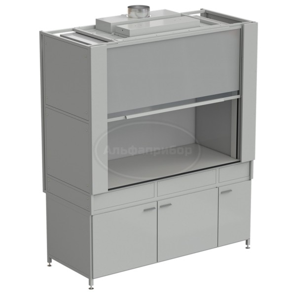 Шкаф вытяжной с коконом из стеклопластика без воды с ВЗБ светильником 1800х820х2240 мм, раб. поверхность - Labgrade