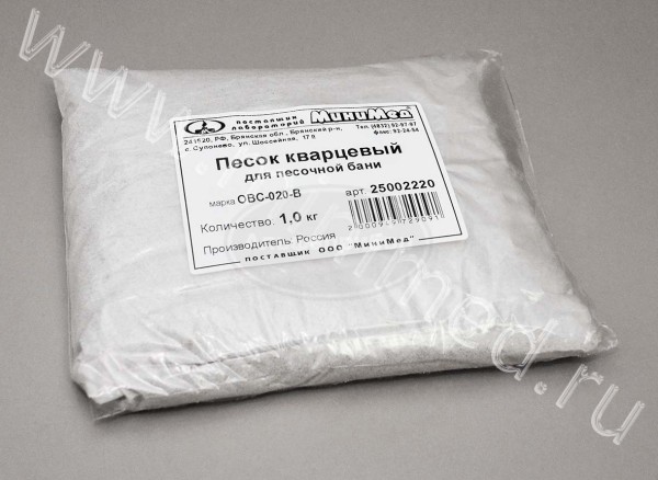 Песок кварцевый для песочной бани, ОВС-020-В, 1 кг