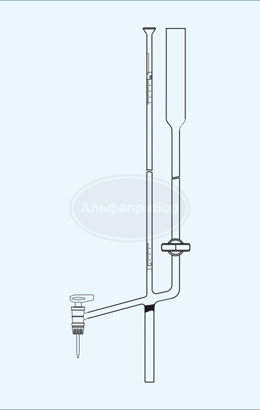 Микробюретка Банга боковой кран, Шелбах, 1мл (0.01), Technosklo