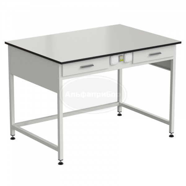 Стол лабораторный с 2 ящиками и электрикой (усиленный) 1200x850x850 мм, раб. поверхность - Labgrade