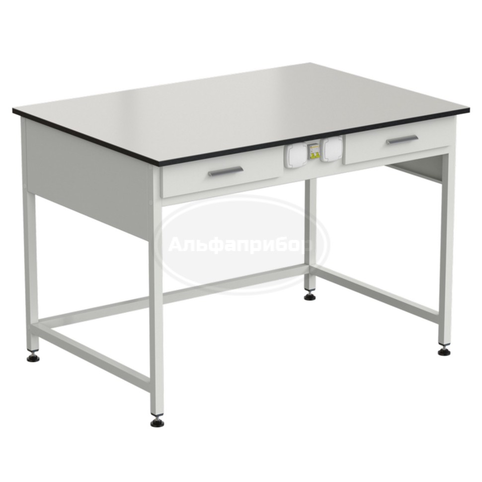 Стол лабораторный с 2 ящиками и электрикой (усиленный) 1200x850x850 мм, раб. поверхность - Labgrade