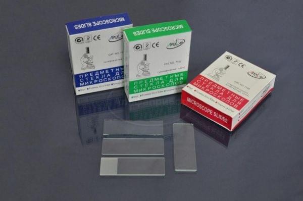 Стекло предметное 75*25*1.8 со шлифованными краями и полосой для записи (50 шт.)