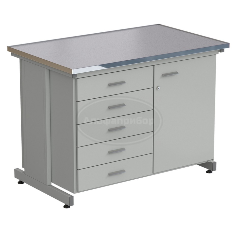 Тумба комбинированная 1 дверь (правая) + 5 ящиков 1212х750х900 мм, монолитный керамогранит
