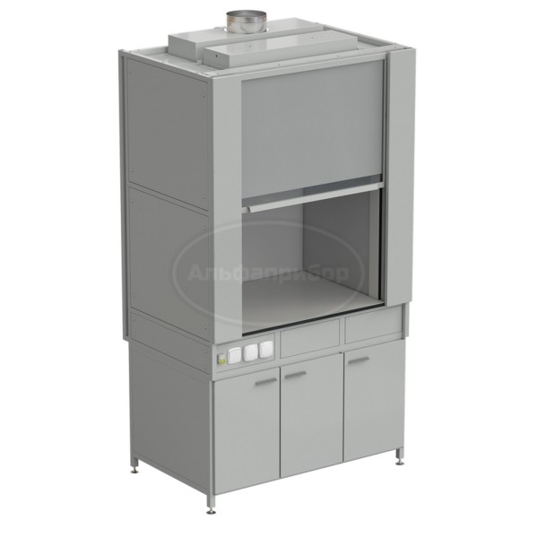 Шкаф вытяжной с коконом из стеклопластика без воды с электрикой 1200х820х2240 мм, раб. поверхность - Labgrade