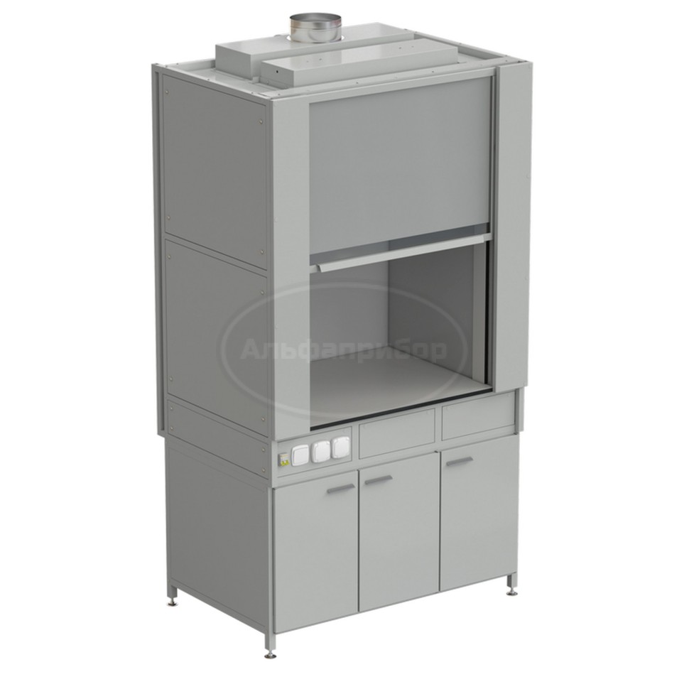 Шкаф вытяжной с коконом из стеклопластика без воды с электрикой 1200х820х2240 мм, раб. поверхность - Labgrade