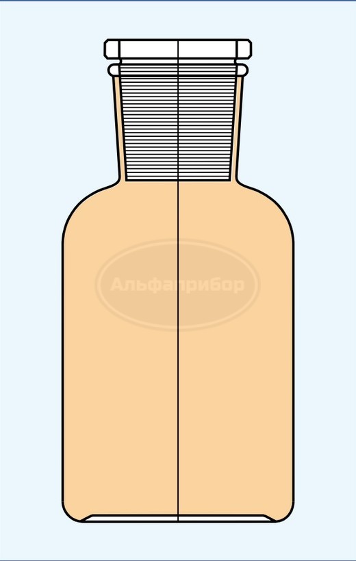 Банка темная с пробкой широкое горло 100мл 29/22, Technosklo