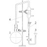 Прибор №1 для определения содержания эфирного масла методом Клевенджера (со штативом)