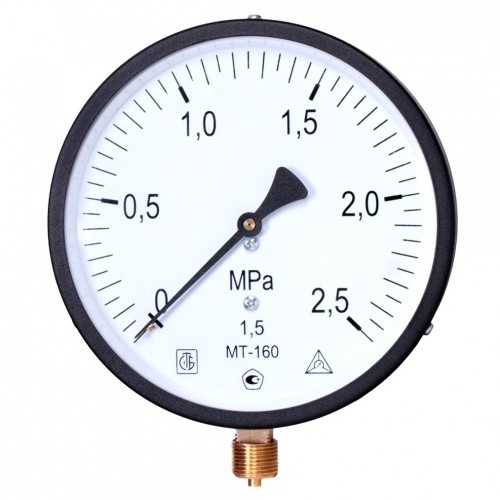 Манометр технический показывающий МТ-160 до 1,0 МПа М20х1,5, Багория