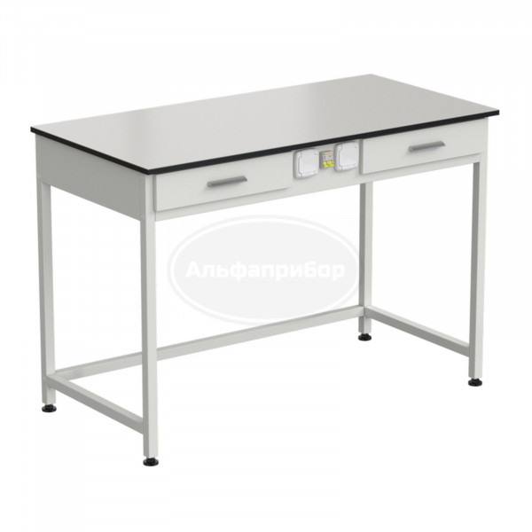 Стол лабораторный с 2 ящиками и электрикой 1200x600x850 мм, раб. поверхность - Labgrade