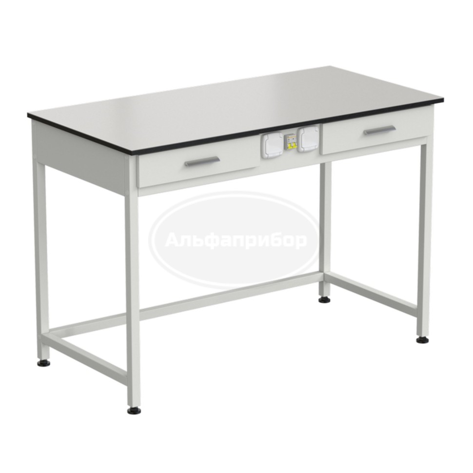 Стол лабораторный с 2 ящиками и электрикой 1200x600x850 мм, раб. поверхность - Labgrade