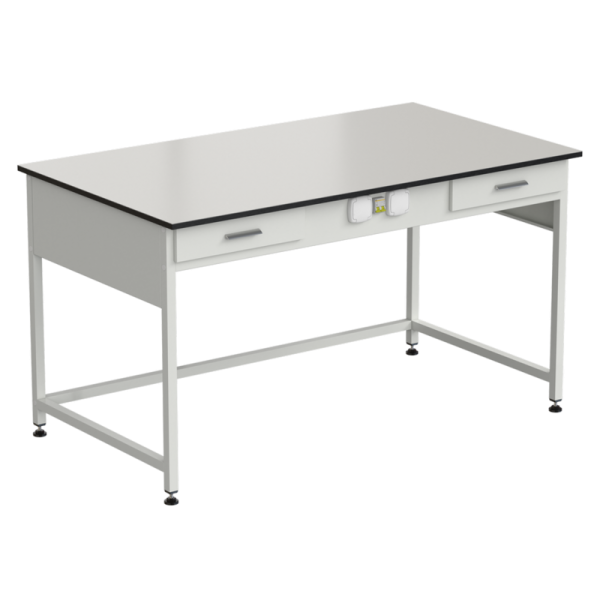Стол приборный с 2 ящиками и электрикой (усиленный) 1500x850x850 мм, раб. поверхность - Labgrade