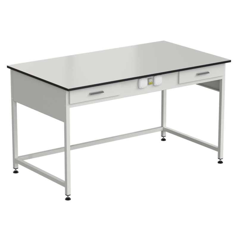 Стол приборный с 2 ящиками и электрикой (усиленный) 1500x850x850 мм, раб. поверхность - Labgrade