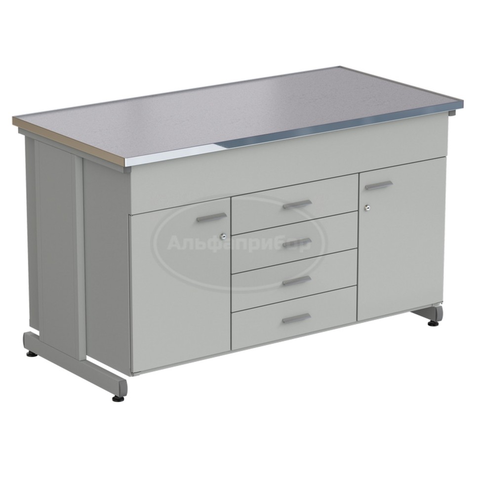 Тумба комбинированная 2 двери + 5 ящиков 1500х750х900 мм, монолитный керамогранит