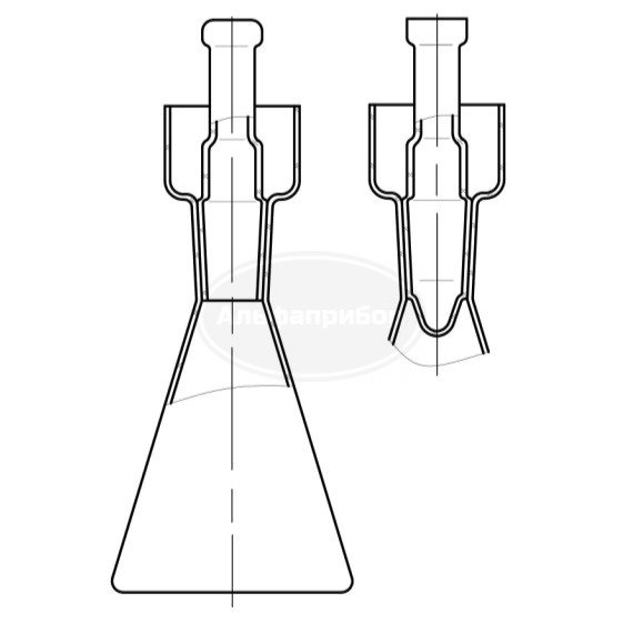 Склянка БПК с пробкой, эскиз 2-758-01