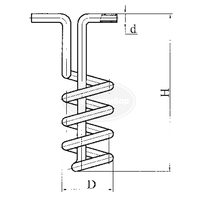 Испаритель змеевиковый стеклянный ГОСТ 6331 ГФ 5.887.412
