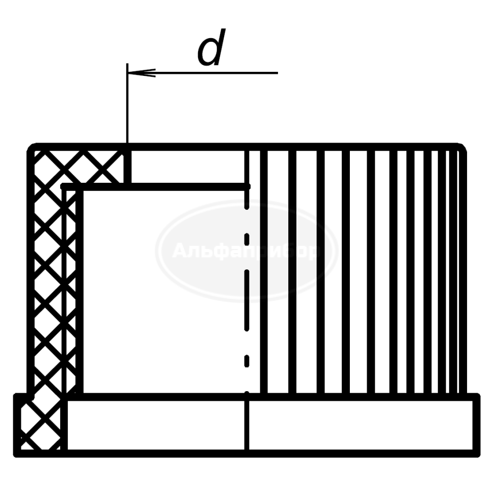 Крышка пластиковая винтовая синяя GL 32 с отверстием 21.0мм