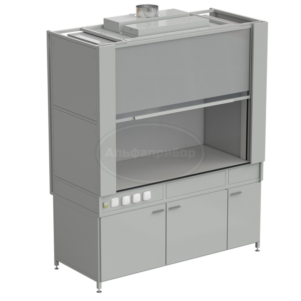 Шкаф вытяжной с коконом из стеклопластика без воды с электрикой 1800х820х2240 мм, раб. поверхность - Labgrade