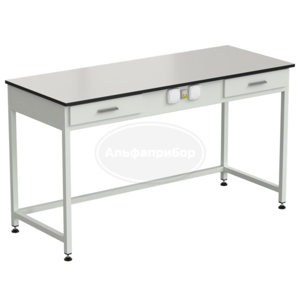 Стол приборный с 2 ящиками и электрикой 1500x600x850 мм, раб. поверхность - Labgrade